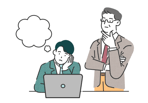 悩んでいる人のイラスト